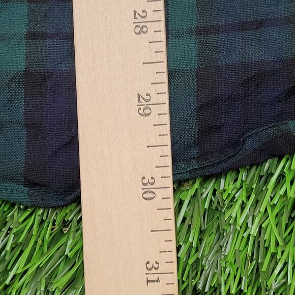Vintage Pendleton Flannel Plaid Button Shirt Large 24x30 Blue Green - Picture 12 of 12